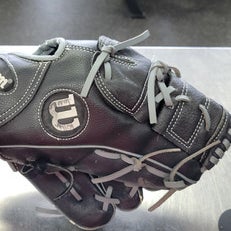 Used Wilson A2115 BB/SB Glove RH Throw Black 12" 11497-C000154341