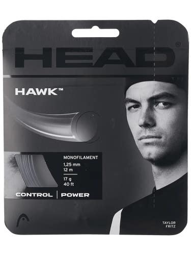 LOT OF 3 SETS: HEAD HAWK 17 (1.25) POLYESTER TENNIS STRING (BLACK)
