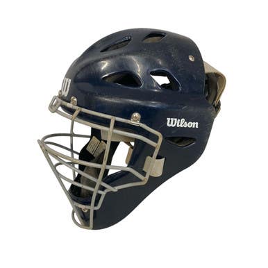 Used Wilson CAT HELMET Catchers Helmet w/Mask Navy Blue S/M 11406-S000107674