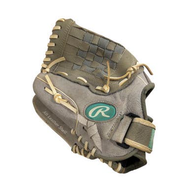 Used Rawlings SURE CATCH LH Throw Fastpitch Gloves Grey 11" 11406-S000107743