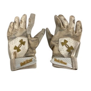 Used Under Armour BB/SB Batting Gloves Beige SM 11406-S000108040
