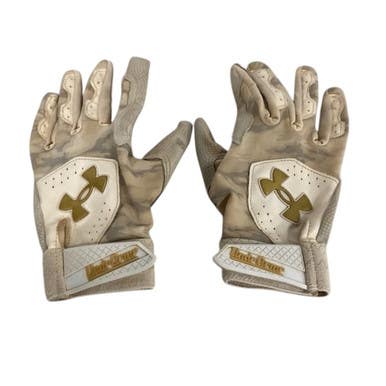Used Under Armour BB/SB Batting Gloves Beige SM 11406-S000108040