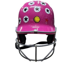 Used Adidas HELMET W MASK Batting Helmet w/Mask Pink Fits all 10743-C000473764
