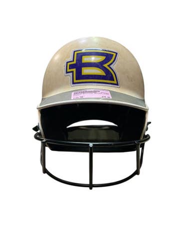 Used Mizuno Batting Helmet w/Mask White One Size 10743-S000466309