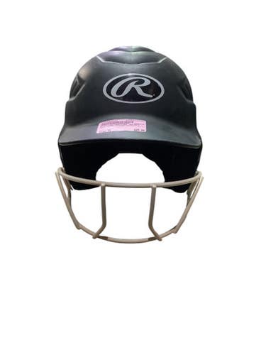Used Rawlings BATTING HELMET Batting Helmet w/Mask Black One Size 10743-S000468169
