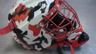 Used Itech GOALIE Senior Goalie Helmet/Mask White MD 11339-S000196758