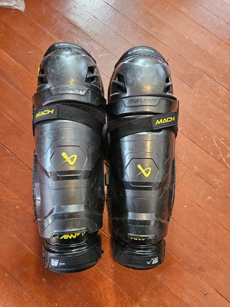 Intermediate Bauer Supreme Mach 14" Shin Pads (Used)