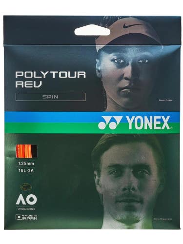 LOT OF 2 SETS: YONEX POLY TOUR REV (125) ORANGE CO-POLY TENNIS STRINGS