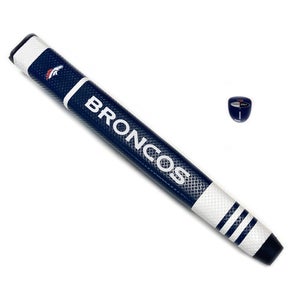 NEW Team Golf Denver Broncos Navy/White Jumbo Putter Grip w/Ball Marker