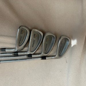 Men's Titleist Right Handed Iron Set Stiff Flex 4 Pieces Steel Shaft (Used)