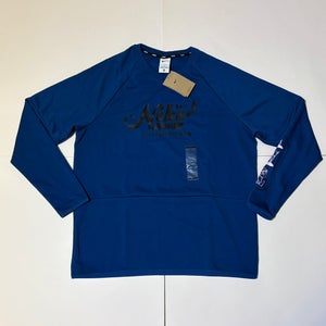 Size Large L Nike PRO Men’s Dri-FIT Fleece Fitness Training Crew Long Sleeve Top Sweatshirt FN3289