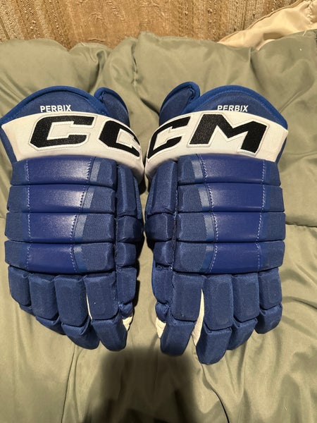 CCM HG97 Pro Stock Hockey Gloves 14” Lightning Perbix Used