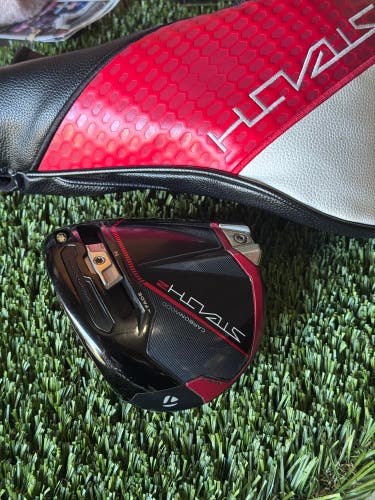 Right handed TaylorMade Stealth 2 Plus 9° Driver Head Only + Head Cover