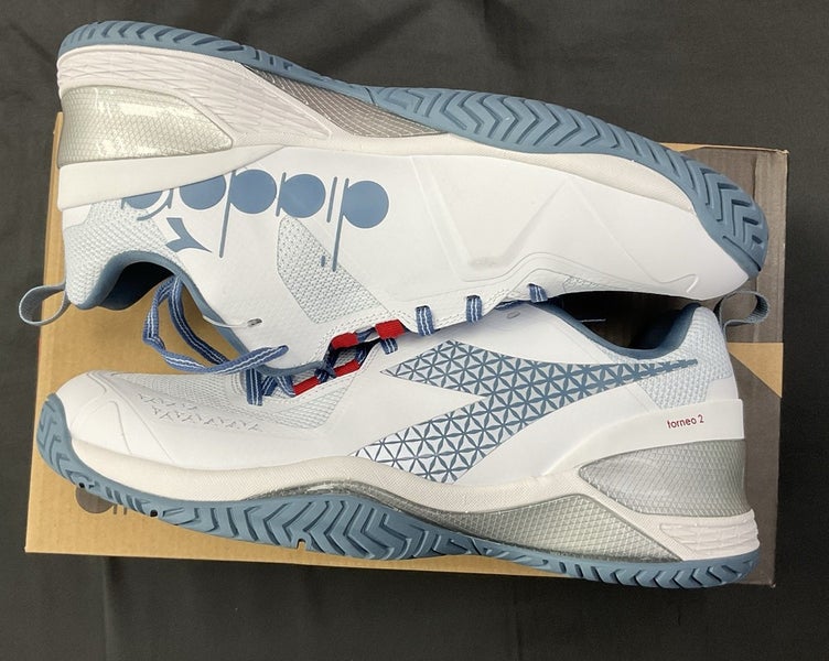 Diadora Blushield Torneo 2 AG White/Ocean View Mens Size 9