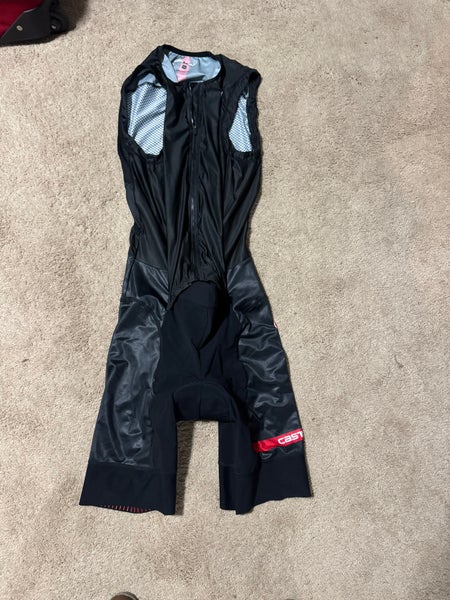 Castelli Women’s Sleeveless Triathlon / Cycling Skinsuit – Black – Zip Front
