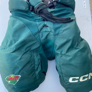 CCM HP45X Pro Stock Hockey Pants Large Minnesota Wild Green 7368