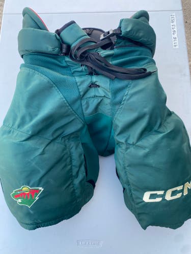 CCM HP45X Pro Stock Hockey Pants Large Minnesota Wild Green 7368