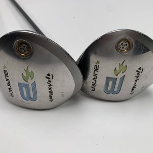 TaylorMade Burner 2008 3 & 5 Fairway Wood Set 15* 18* REAX 49g Ladies RH