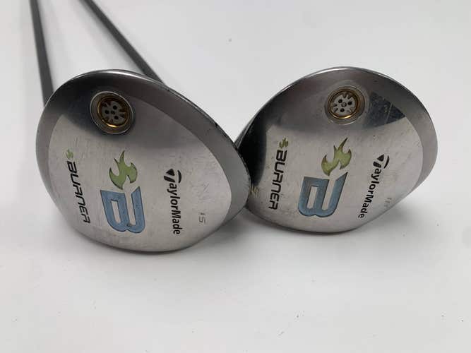 TaylorMade Burner 2008 3 & 5 Fairway Wood Set 15* 18* REAX 49g Ladies RH