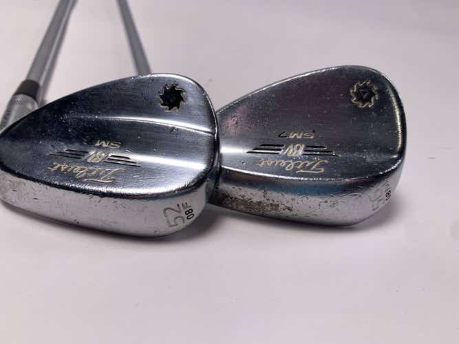 Titleist Vokey SM7 Tour Chrome Wedge Set 52* 8 56* 8 Wedge Steel Mens RH