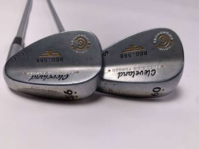 Cleveland 588 Tour Satin Chrome Wedge Set 56* 14 60* 12 Tour Concept Mens RH