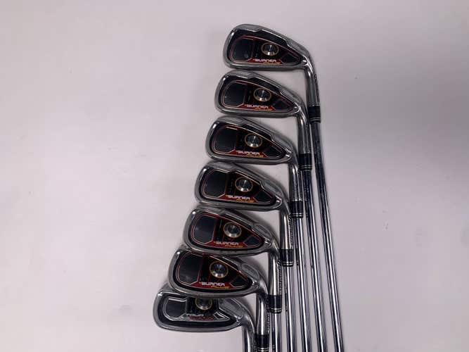 TaylorMade Burner Plus Iron Set 4-PW+GW REAX Uniflex Steel Mens RH - No 8i