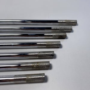 True Temper DG Mid S300 Stiff Steel Iron Set 7 Shafts 34.25''-36.75'' Pull 0.370