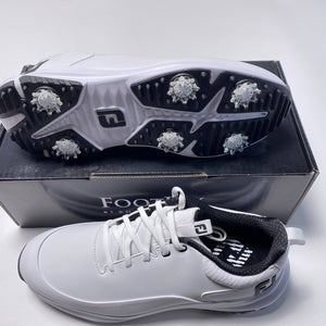 FootJoy FJ Tour Rival Golf Shoes White Black Men's SZ 9.5 (56958)
