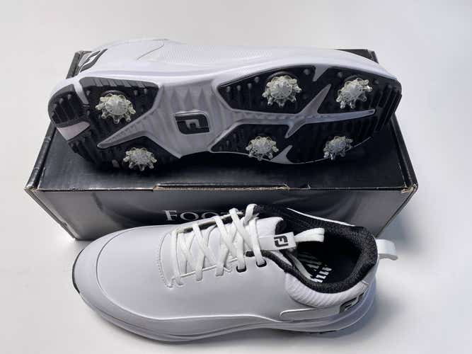 FootJoy FJ Tour Rival Golf Shoes White Black Men's SZ 9.5 Wide (56958)