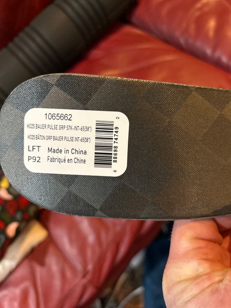 Intermediate Bauer Pulse Left Hand Hockey Stick P92 65 Flex (New)