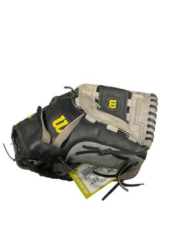 Used Wilson A360 BLK/GREY GLOVE BB/SB Glove RH Throw Grey 12" 11834-S000043897