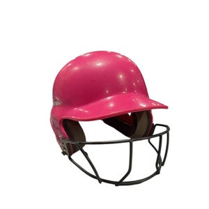 Used Rawlings HELMET W/MASK Batting Helmet w/Mask Pink One Size 11834-S000042106