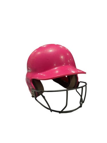 Used Rawlings HELMET W/MASK Batting Helmet w/Mask Pink One Size 11834-S000042106