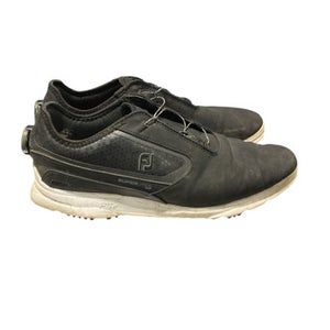 Used Foot Joy Mens Golf Shoes Black Senior 9.5 11834-S000043882