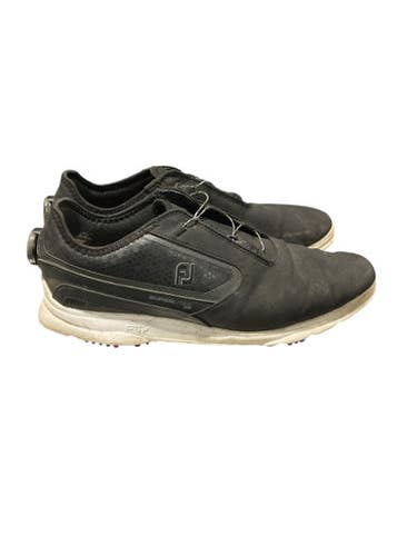 Used Foot Joy Mens Golf Shoes Black Senior 9.5 11834-S000043882