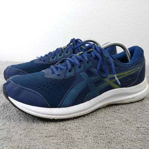 Asics Gel Contend 8 Mens Size 10.5 Running Shoes Blue Low Top Lace Up