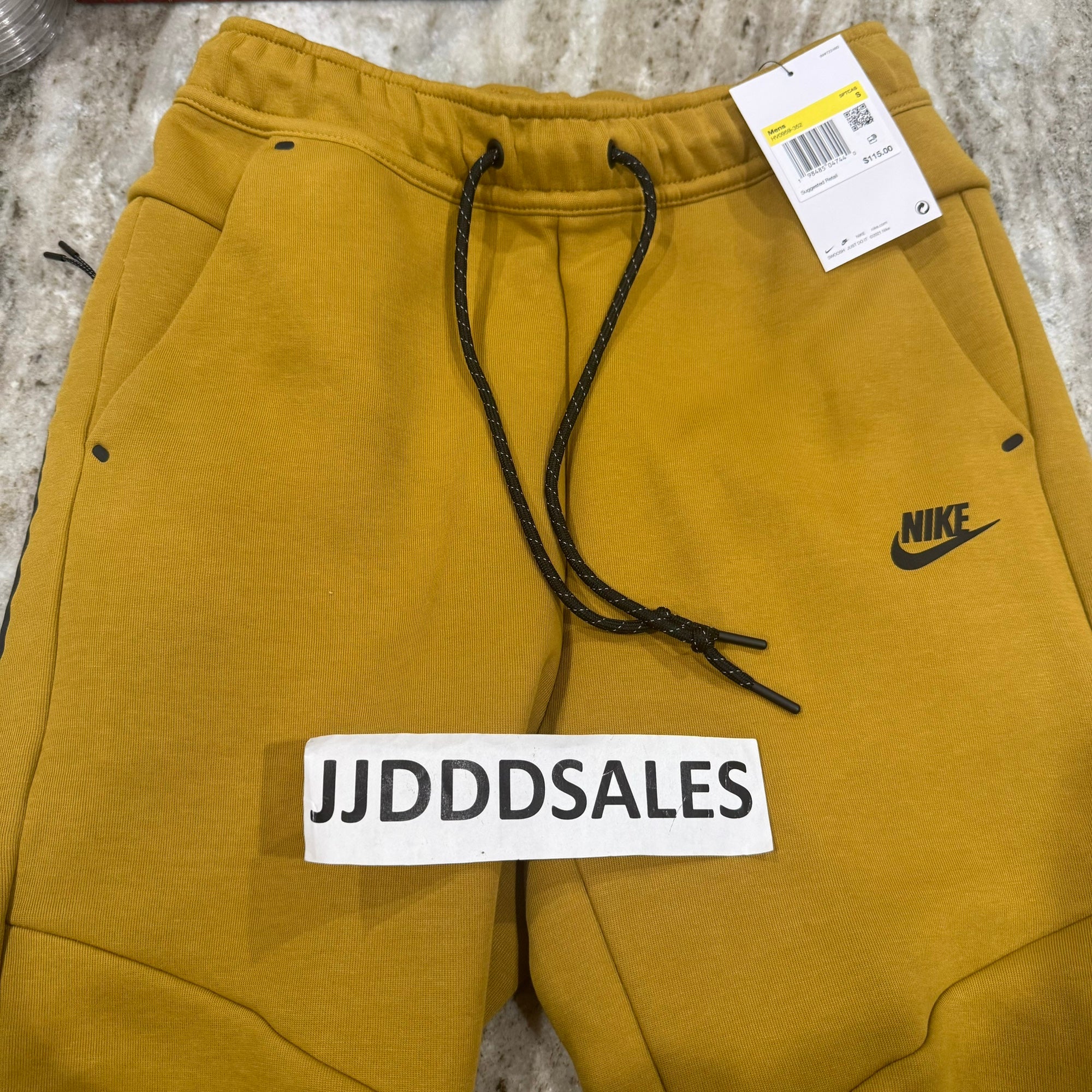 yellow tech fleece pants