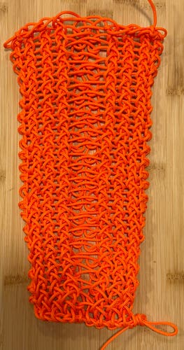 Lacrosse mesh - custom creation - hand tied