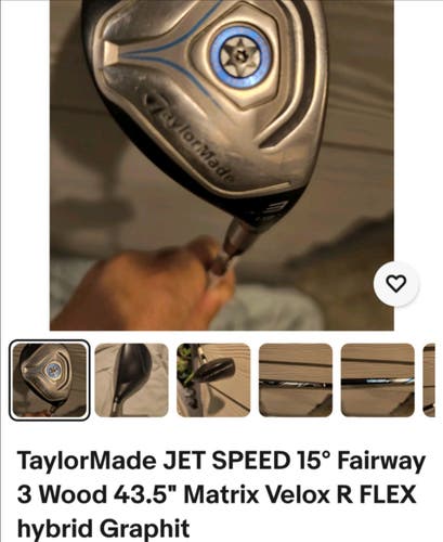 Men's TaylorMade JetSpeed Right Handed Hybrid Regular Flex 3H (Used)