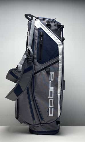 Cobra Ultralight Pro+ Stand Bag Gray/Navy 5-Way Divide Dual Strap Golf Bag NEW