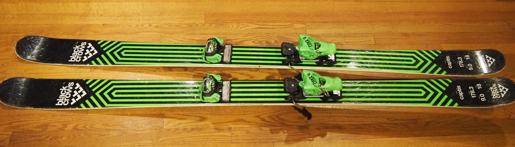 Men's All Mountain 178 cm Black Crows Captis Skis With Bindings Max Din 13 (Used)