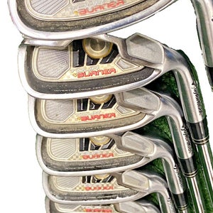 TaylorMade Tour Burner Iron Set 3-PW,AW,SW RH 105 Regular Steel Nice Jumbo Grips