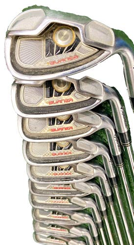 TaylorMade Tour Burner Iron Set 3-PW,AW,SW RH 105g Regular Flex Steel Nice Grips