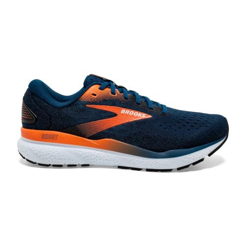 Brooks Ghost 16 110418-1D-474 Men Blue Opal Nasturtium Road Running Shoes FL4536
