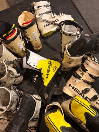 Mondo 24 & 24.5 HEAD Raptor RS Racing Ski Boots Stiff Flex (Used)