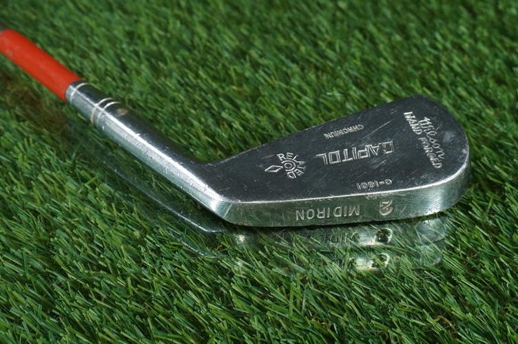 VINTAGE WILSON CAPITOL CHROMIUM 2 IRON MID IRON STEEL SHAFT RH ~ LOOK!!