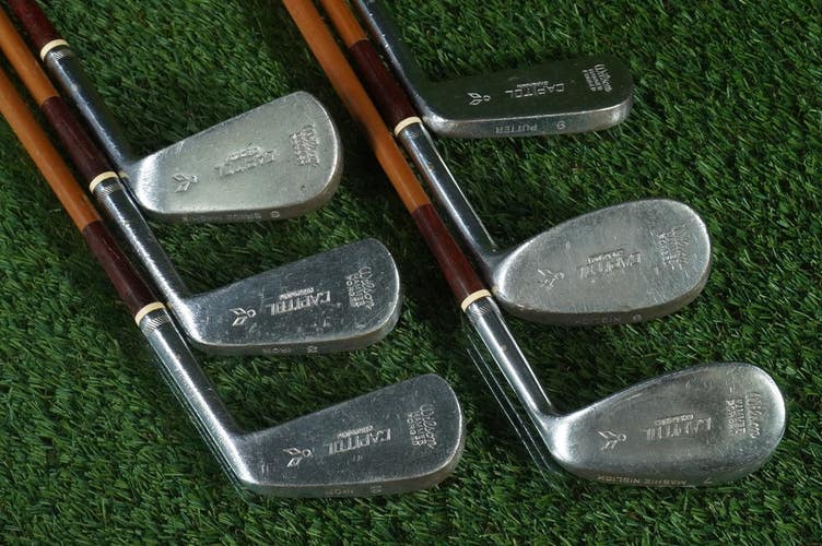 VINTAGE WILSON CAPITOL CHROMIUM IRONS SET 2,3, 6-9 / PUTTER PYRATONE SHAFTS RH