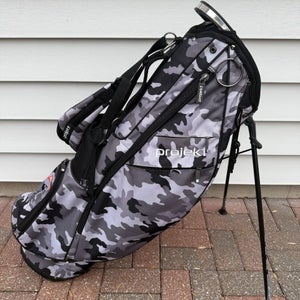 Projekt Budweiser Folds of Honor Golf Stand Carry Bag Gray Black Camo 6 Way