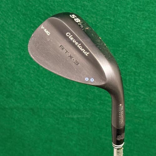 Cleveland RTX-3 V-MG Black Satin 58-9 58 Lob Wedge Dynamic Gold Wedge Flex