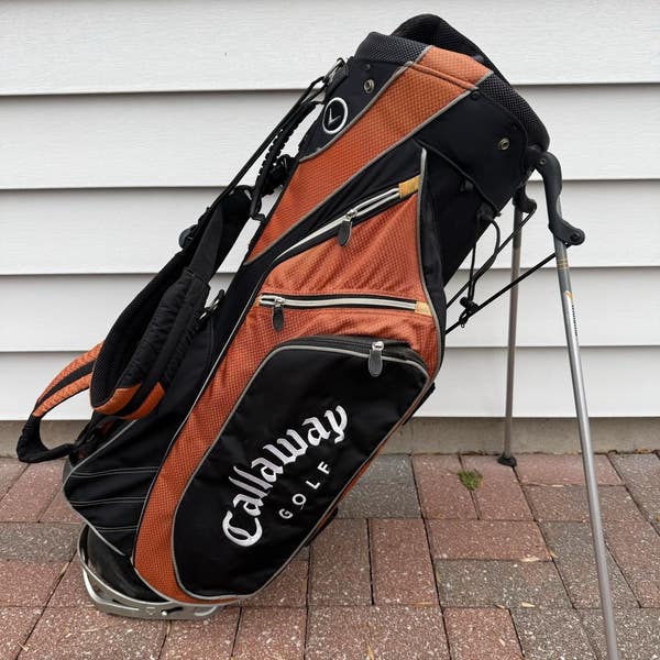 Callaway Warbird 7 Way Divider Stand Carry Golf Bag Black Orange